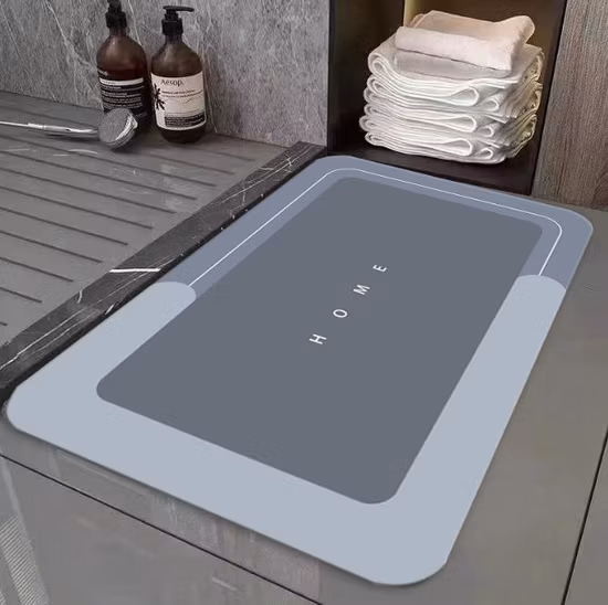 工場供給カスタム超吸収性速乾性ソフト珪藻土フットマットノンスリップ環境に優しい珪藻土バスマット