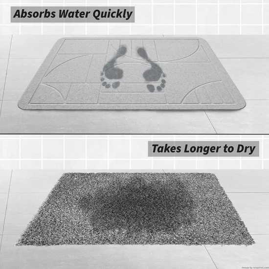 カスタムロゴ現代珪藻土速乾性バスストーンバスマット浴室の床用